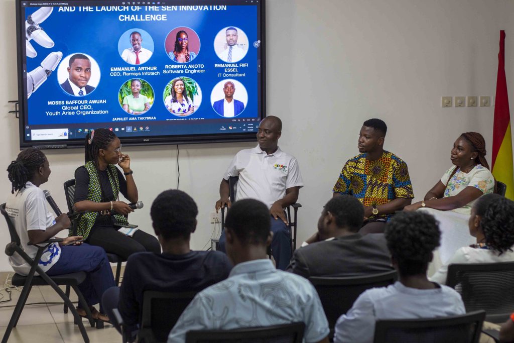 Speakers and participants discuss STEM and artificial intelligence at a STEM Explorers Network conference.