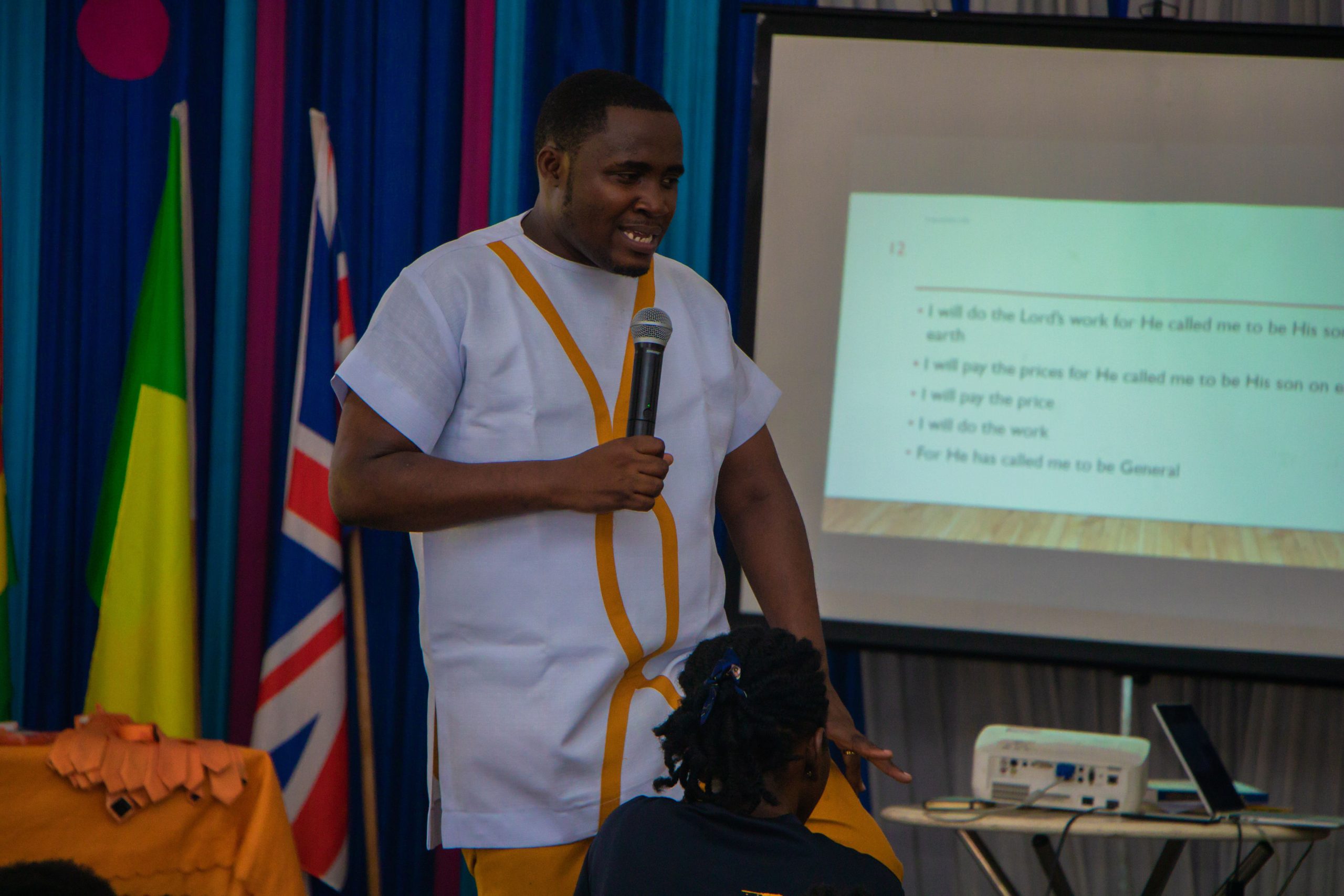 Facilitator teaching participants during a conference session