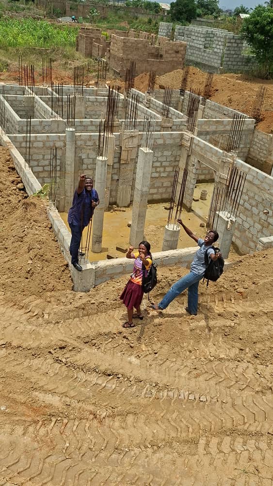 Youth Arise construction site showing basement and substructure walls in progress