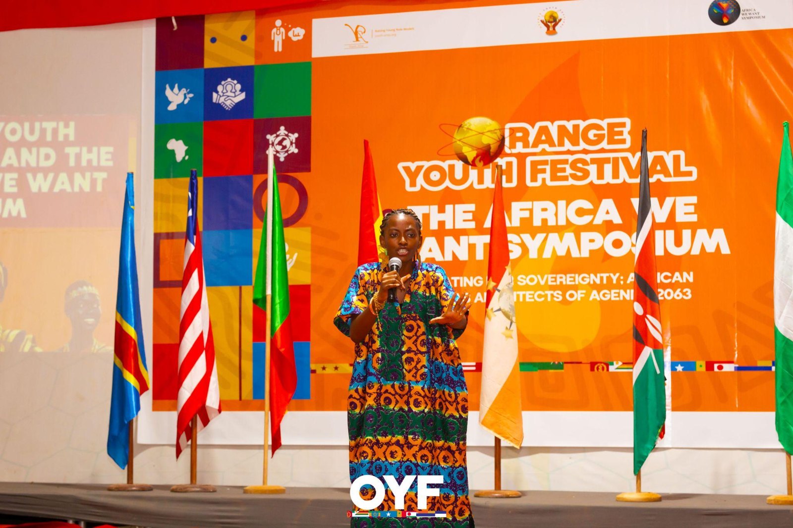 A performer at the Orange Youth Festival and The Africa We Want Symposium