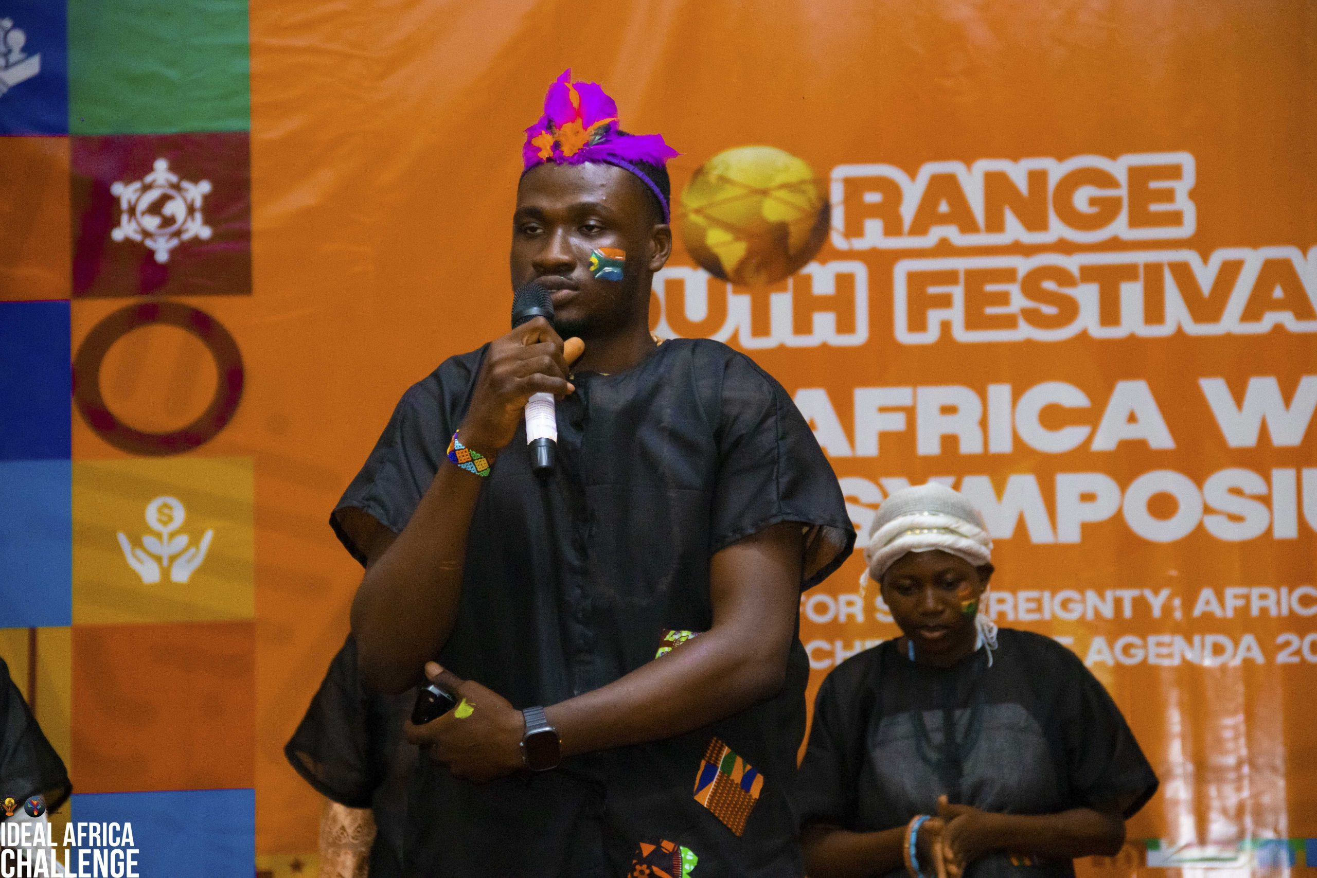 A participant presenting an idea during the Ideal Africa Challenge